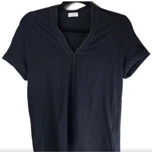 Brunello Cucinelli Gray Sparkling Cotton Top